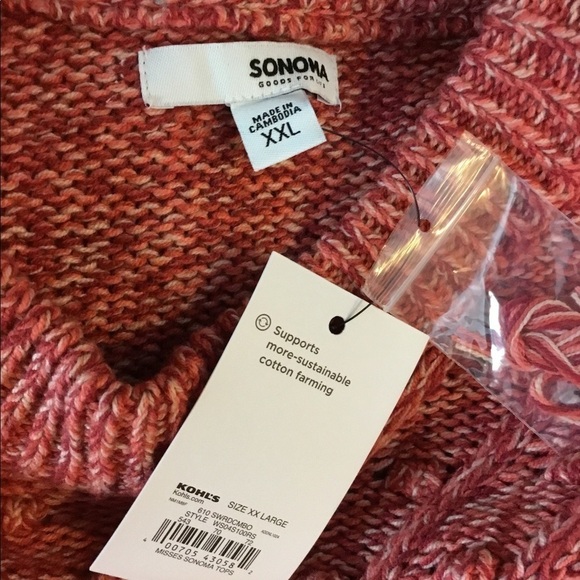 SONOMA XXL Goods For Life XXL sweater with stitch detail shades of red w… - Picture 9 of 14